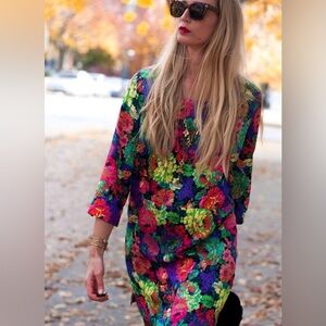 Anthropologie "HD in Paris" Full Bloom Shift Dress, Women's (L)